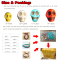Factory Sales M0008 Mix Color Skull Shape Tibetan Turquoise Stone Necklace Iran Turquoise Gemstone Synthetic Turquoise Drop